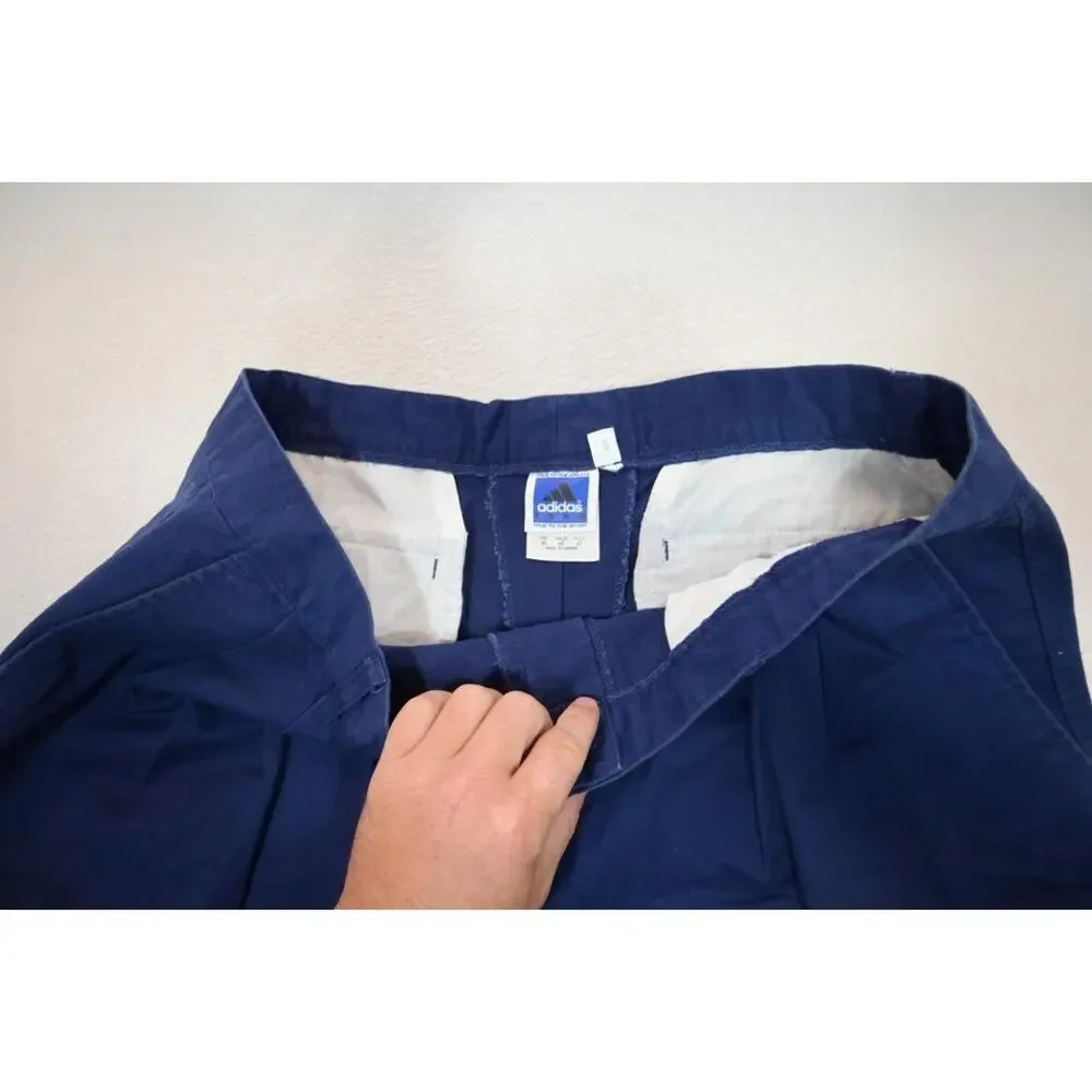 VTG 1999 Adidas Golf Shorts‎ Dark Blue Performance Athletic 8.5